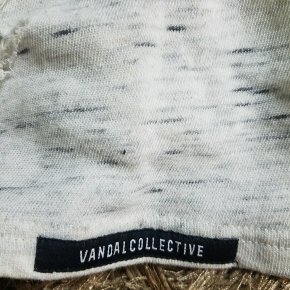 NWT French Melange Rip Tee by VANDAL COLLECTIVE, L - Picture 7 of 8